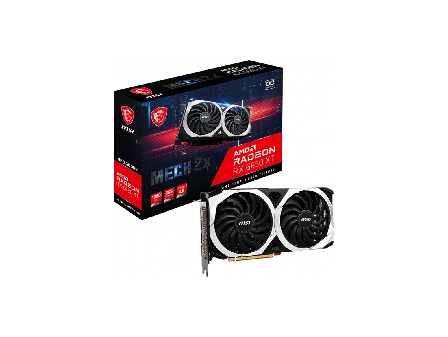 MSI Radeon RX 6650 XT MECH 2X OC 8GB Graphics Card